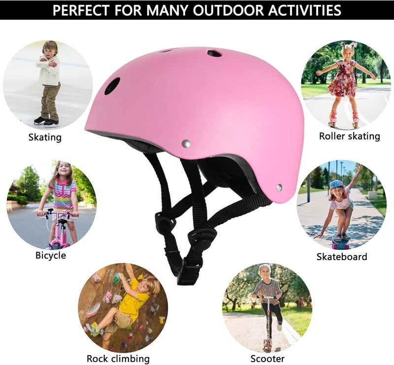 salepo Kids Bike Helmet, Toddler Helmet for Kids Ages 3-5-8, Skateboard Helmet with Knee Elbow Wrist Pads for Boys Girls, Adjustable Protective Gear Set for Skating Bicycling Roller - Image 5